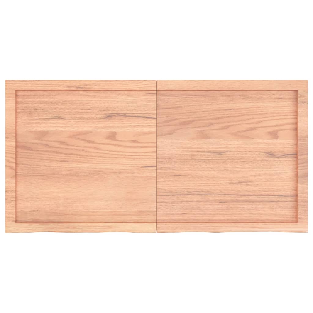 NNEVL Bathroom Countertop Light Brown 120x60x4 cm Treated Solid Wood - UrbanNest Co