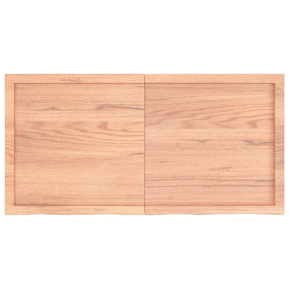 NNEVL Bathroom Countertop Light Brown 120x60x4 cm Treated Solid Wood - UrbanNest Co