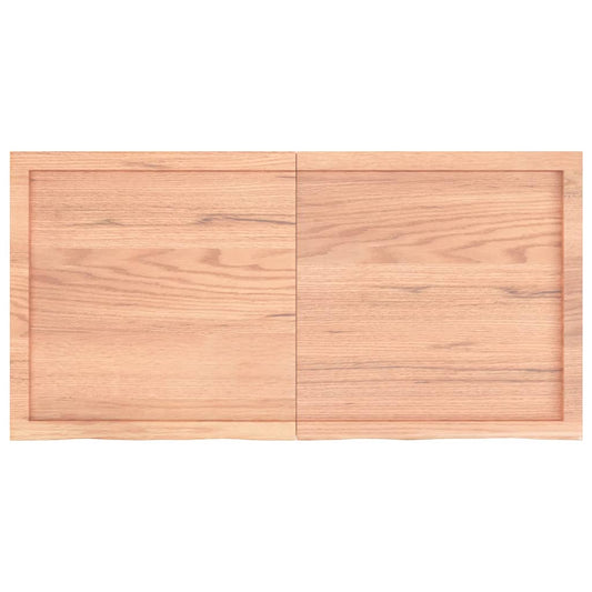 NNEVL Bathroom Countertop Light Brown 120x60x4 cm Treated Solid Wood - UrbanNest Co