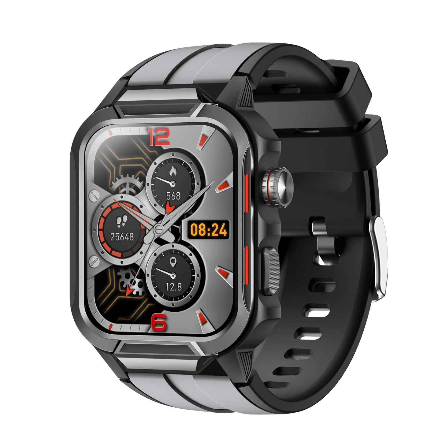 Rugged Smartwatch for Men 3ATM Waterproof Smartwatch 1.96 inch screen for Android and iOS Phones Fitness Tracker Watch with 100+ Sports Modes - UrbanNest Co
