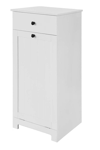 NNEDSZ White Bathroom Cabinet with Laundry Basket and Drawer - UrbanNest Co
