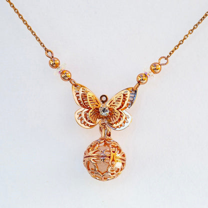 Butterfly Aroma Necklace | Energy & Healing | Diffusing on the go | Birthday Gift - UrbanNest Co