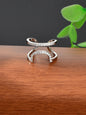 Silver Plated Diamond Accent Nail Ring - Elegant and Stylish Accessory! - UrbanNest Co
