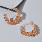 Ladies Jewellery Transparent Acrylic Beads Hoop Dangle Earrings Party Decoration - UrbanNest Co