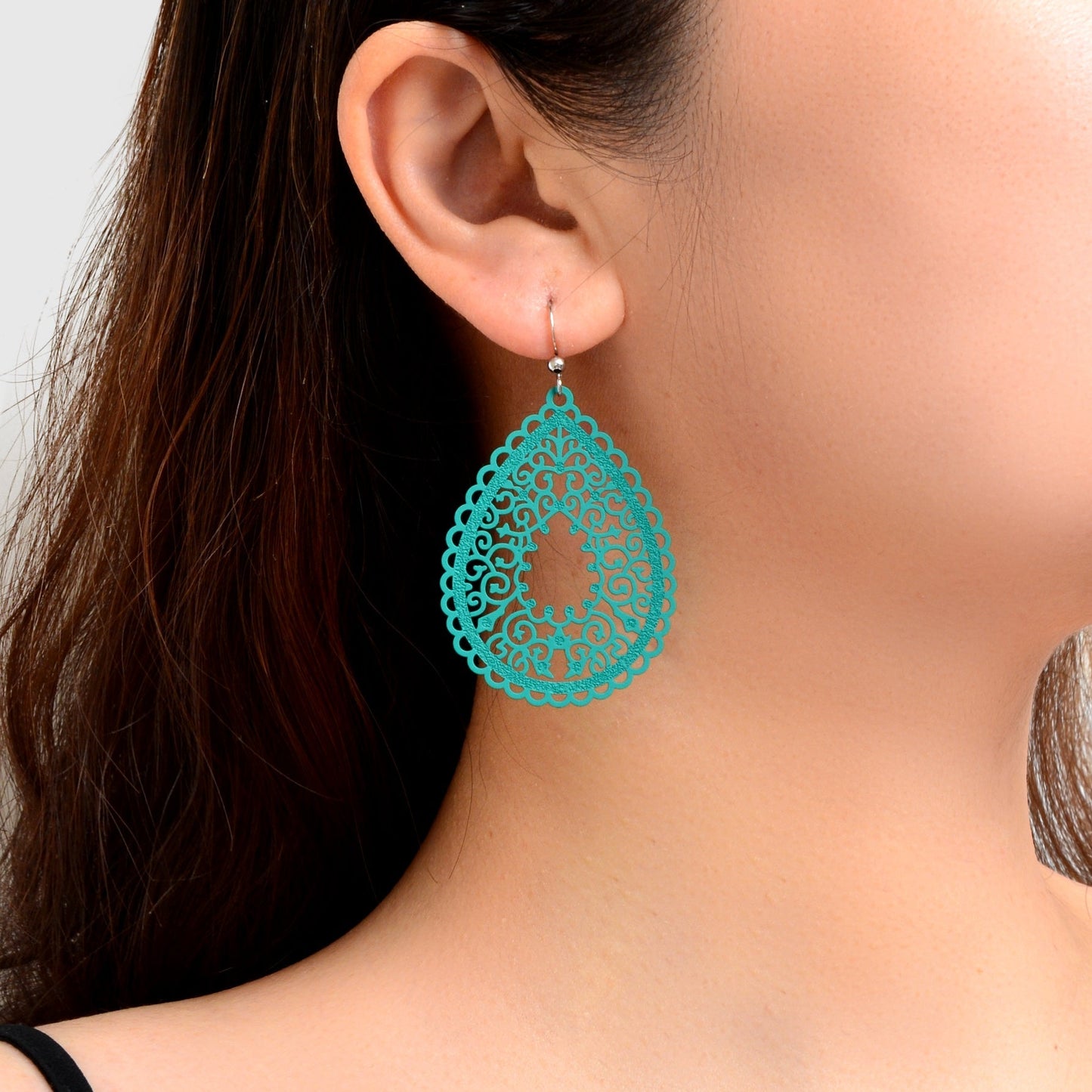 Fashion Hollow Black Green Geometric Water Drop Earrings Party Daily Holiday Jewelry - UrbanNest Co