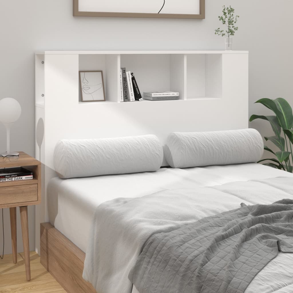 NNEVL Headboard Cabinet White 120x18.5x104.5 cm - UrbanNest Co