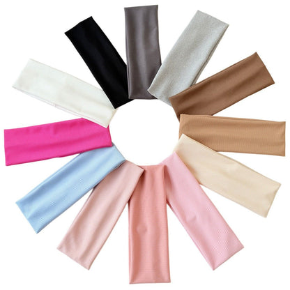 Cotton Elastic Headband Wide Sweat - Absorbent Band, Solid Color, Multi - Functional Headwear - UrbanNest Co