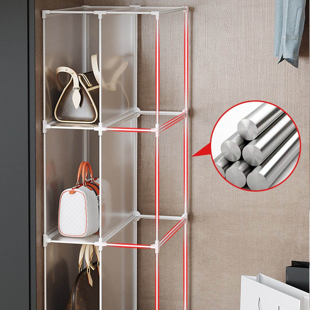 SOGA 12 - Cube Portable Bag Box Foldable Cubby DIY Organiser Tote Clutch Purse Space Saving Shelf Cabinet - UrbanNest Co