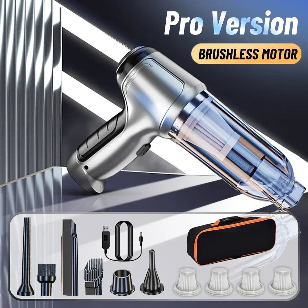 95000PA Car Vacuum Cleaner Wireless Powerful Cleaning Machine Auto Robot Car Accessories Home Appliance Strong Suction As Gift - UrbanNest Co