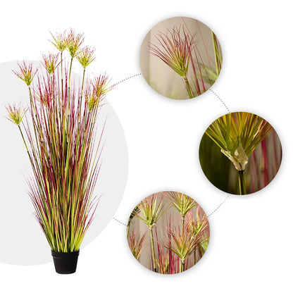 SOGA 2X 150cm Purple - Red Artificial Indoor Potted Papyrus Plant Tree Fake Simulation Decorative - UrbanNest Co