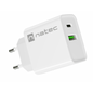 Natec Ribera NUC - 2061 USB - C / USB - A Hálózati töltő - Fehér (20W) - UrbanNest Co