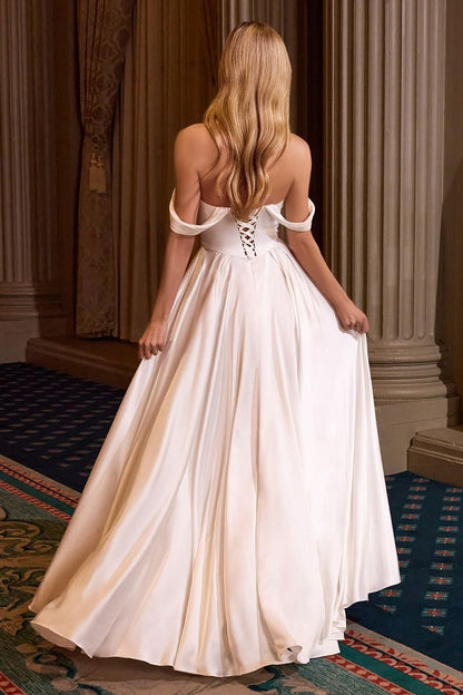Strapless A - Line Wedding Dress With Sweetheart Neckline - UrbanNest Co