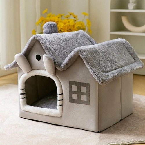 Removable Roof Plush Pet House - UrbanNest Co