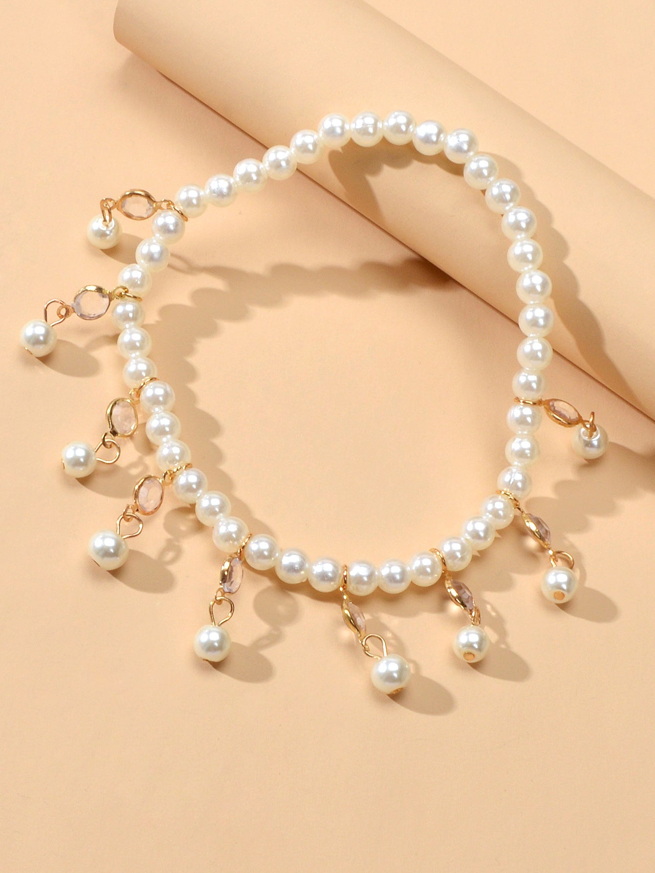 Feelontop Handmade Elastic Pearl Bead Anklet Barefoot Sandal Beach Bling Jewelry - UrbanNest Co