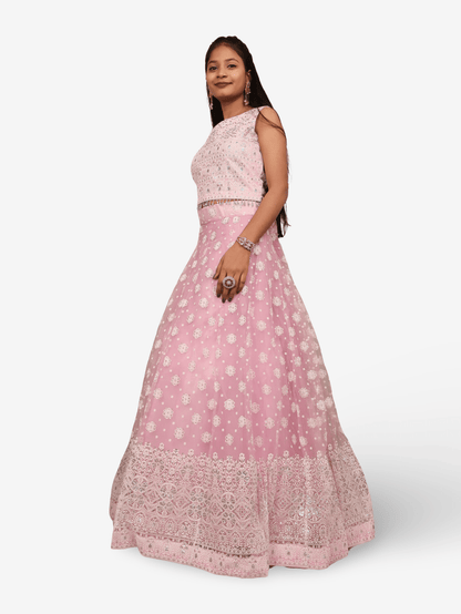 Embellished Flared Lehenga Choli Set with Dupatta by Shreekama - UrbanNest Co