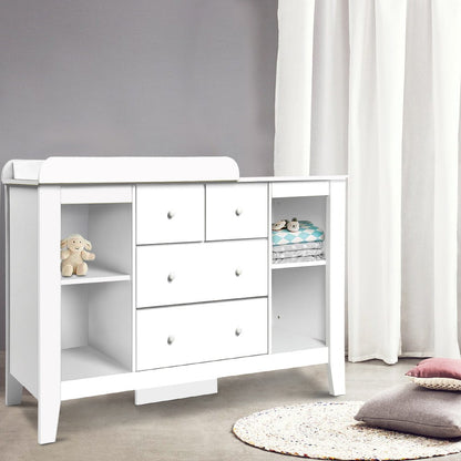 Keezi Baby Changing Table Diaper Station Drawers Chest Cabinet Nursery Furniture - UrbanNest Co