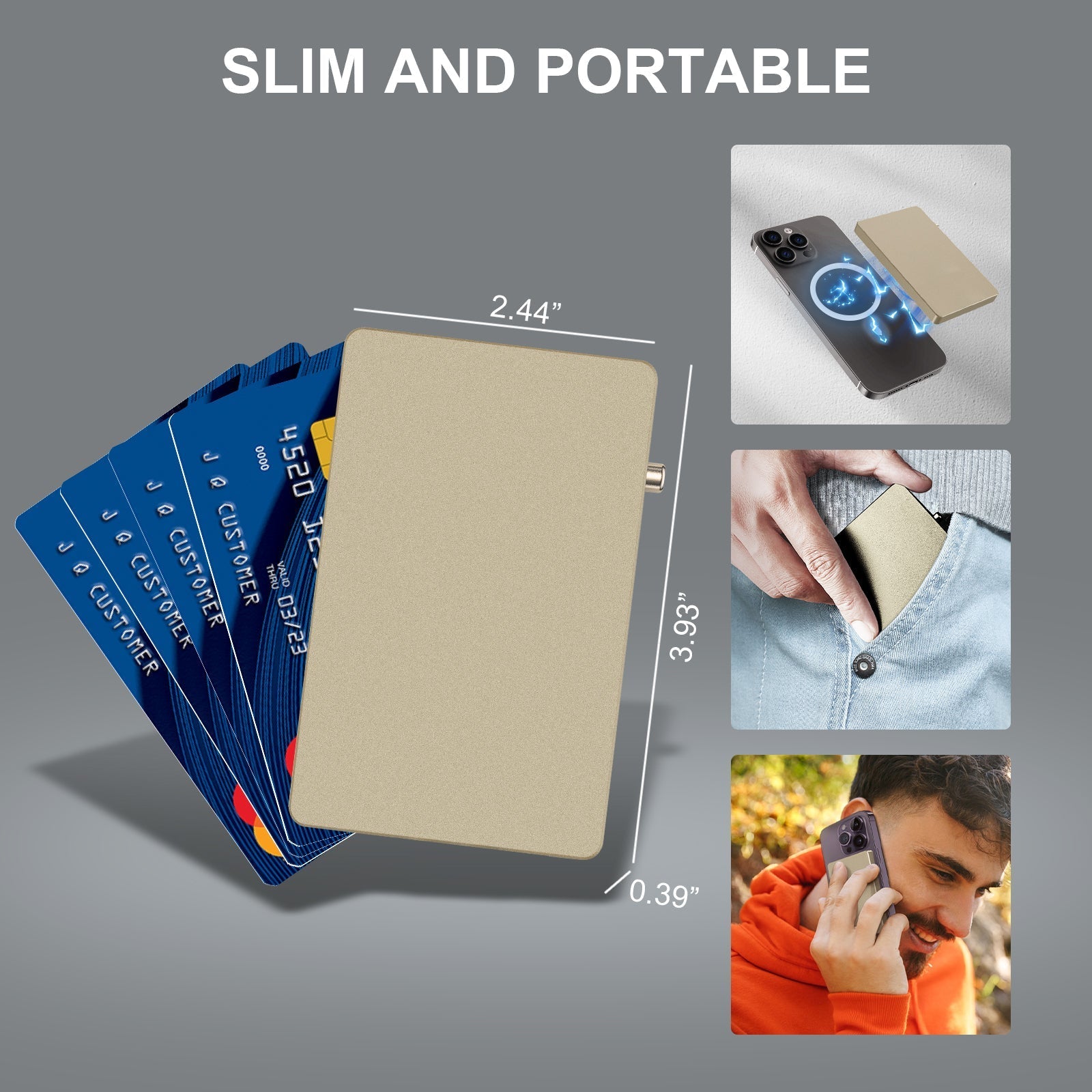 TOYFID All - Aluminum Pop Up Slide Rfid Slim Basic Card personalized wallet for men - UrbanNest Co