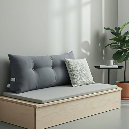 SOGA 4X 100cm Dark Grey Triangular Wedge Bed Pillow Headboard Backrest Bedside Tatami Cushion Home Decor - UrbanNest Co