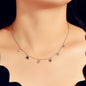 Gold Silver Chain Rhinestone Love Heart Disc Pendant Necklace Teens Party Gift - UrbanNest Co