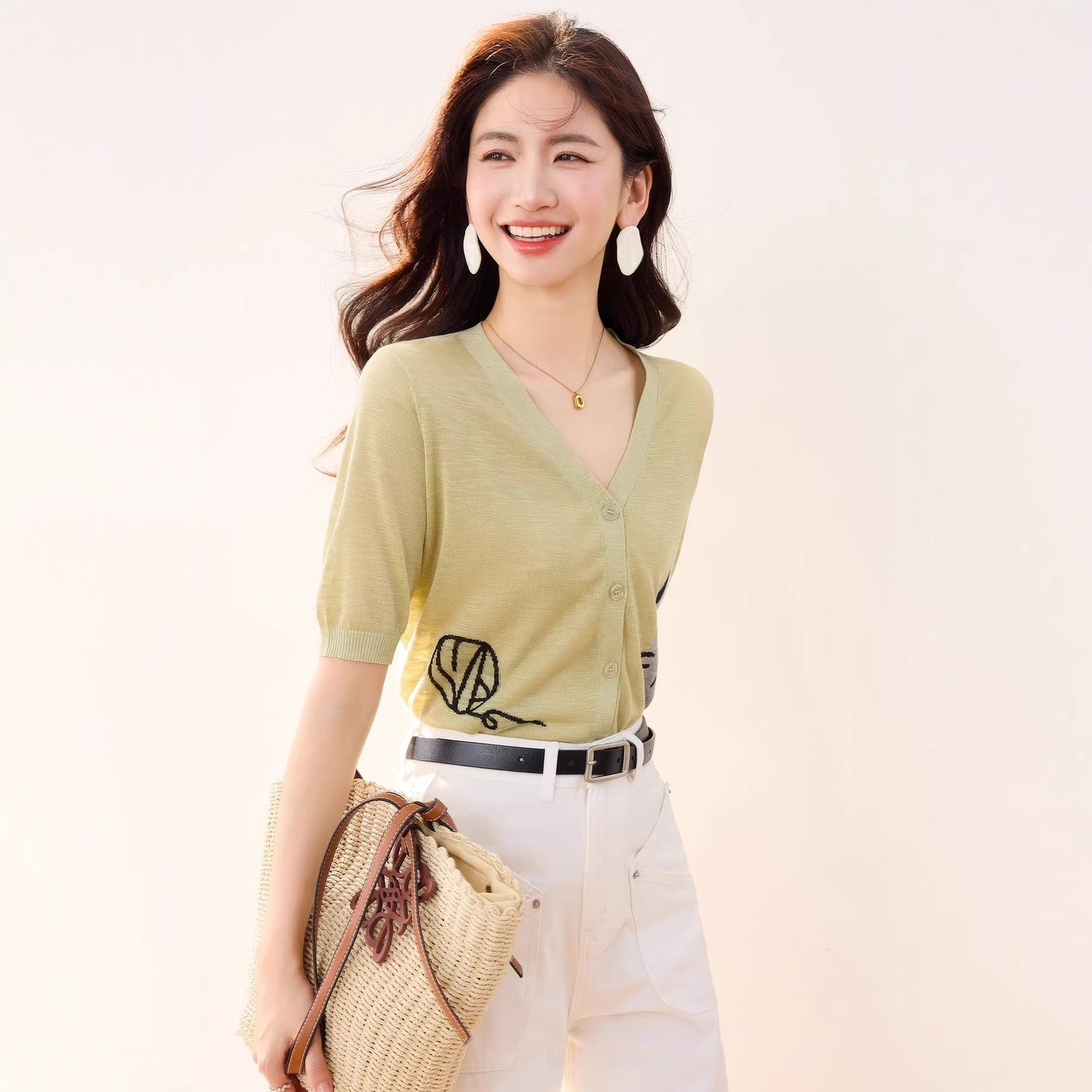Breathable Short Sleeve T-Shirt for Women, Summer Slim Fit, Slimming Ice Silk Knit Top - UrbanNest Co