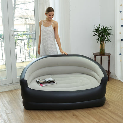 Double Inflatable Folding Sofa Plush Lounge Chair - UrbanNest Co