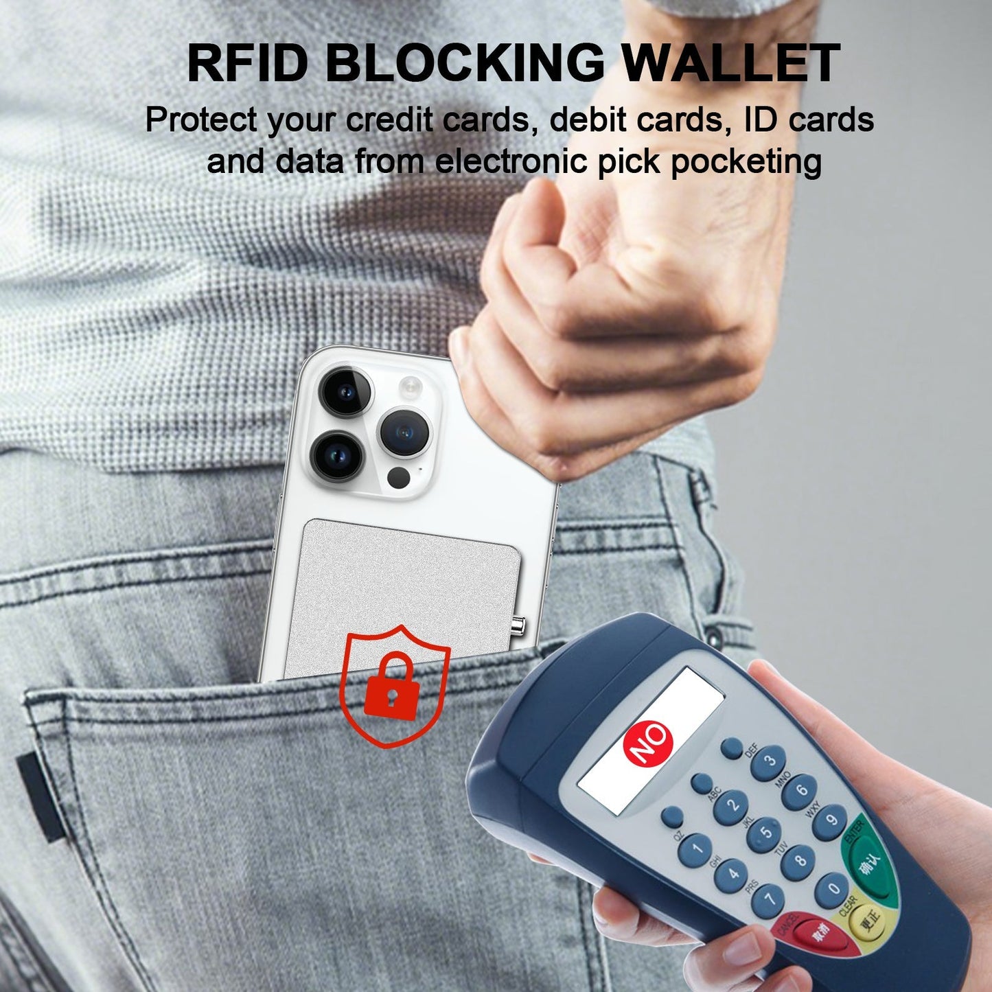 RFID Blocking Wallet Minimalist Slim Card Holder for Magsafe with Adjustable Stand, Metal Pop Up Magnetic Wallet for Men TOYFID - UrbanNest Co
