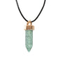 Boho Jewelry Black Leather Rope Colorful Bullet Shape Textured Pendant Necklace - UrbanNest Co