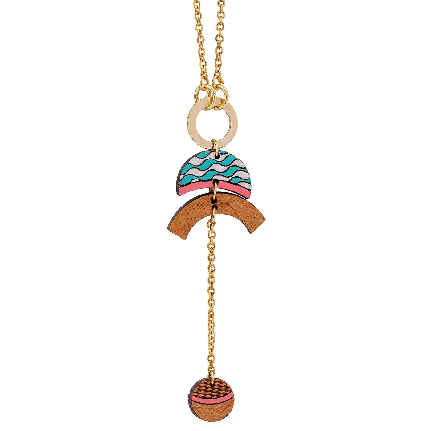 Thallaso Recycled Wood Gold Necklace - UrbanNest Co
