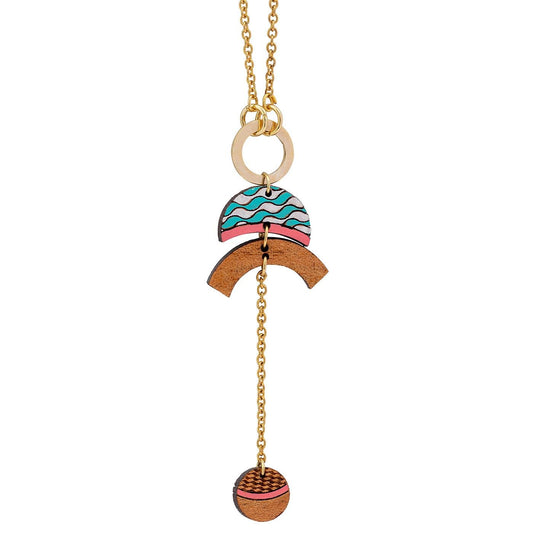 Thallaso Recycled Wood Gold Necklace - UrbanNest Co