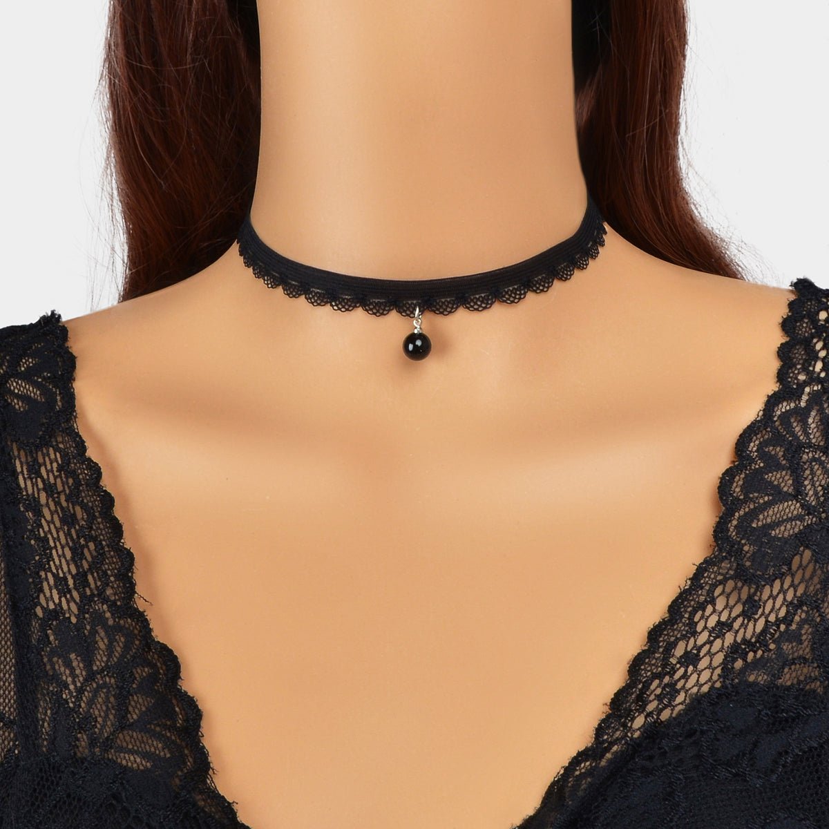 Classic Black Velvet Choker Round Charm Necklace Women Halloween Cosplay Jewelry - UrbanNest Co