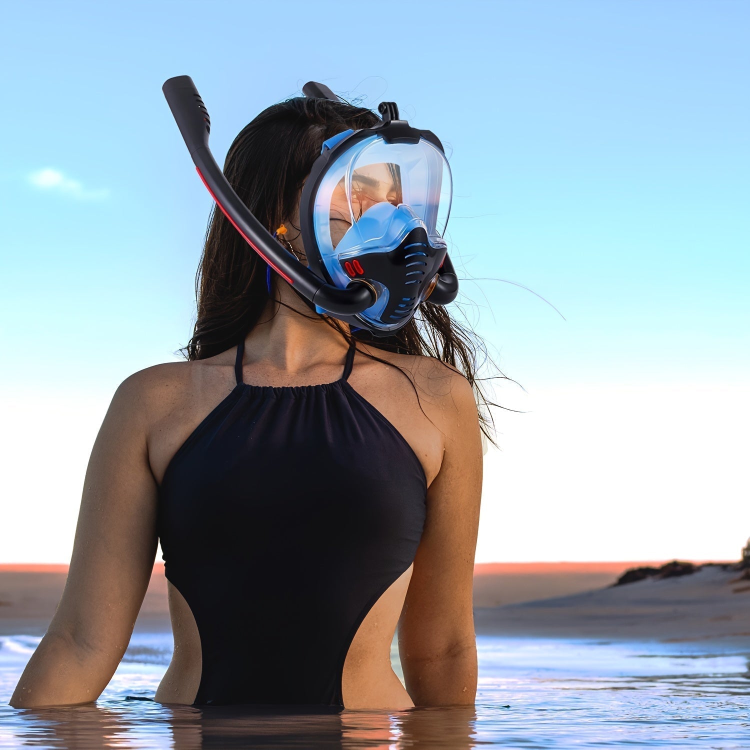 Full Face Snorkel Mask Set with Flippers - UrbanNest Co