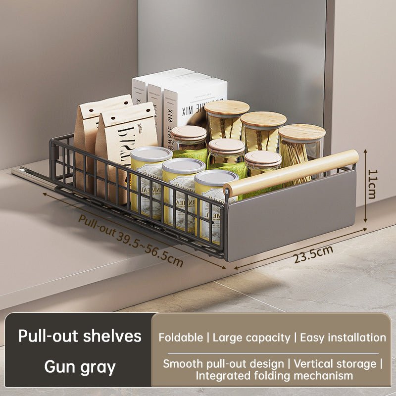 New Kitchen Pull - Out Cabinet Organizer, Sliding Rail Drawer for Spice and Bottle Storage - UrbanNest Co