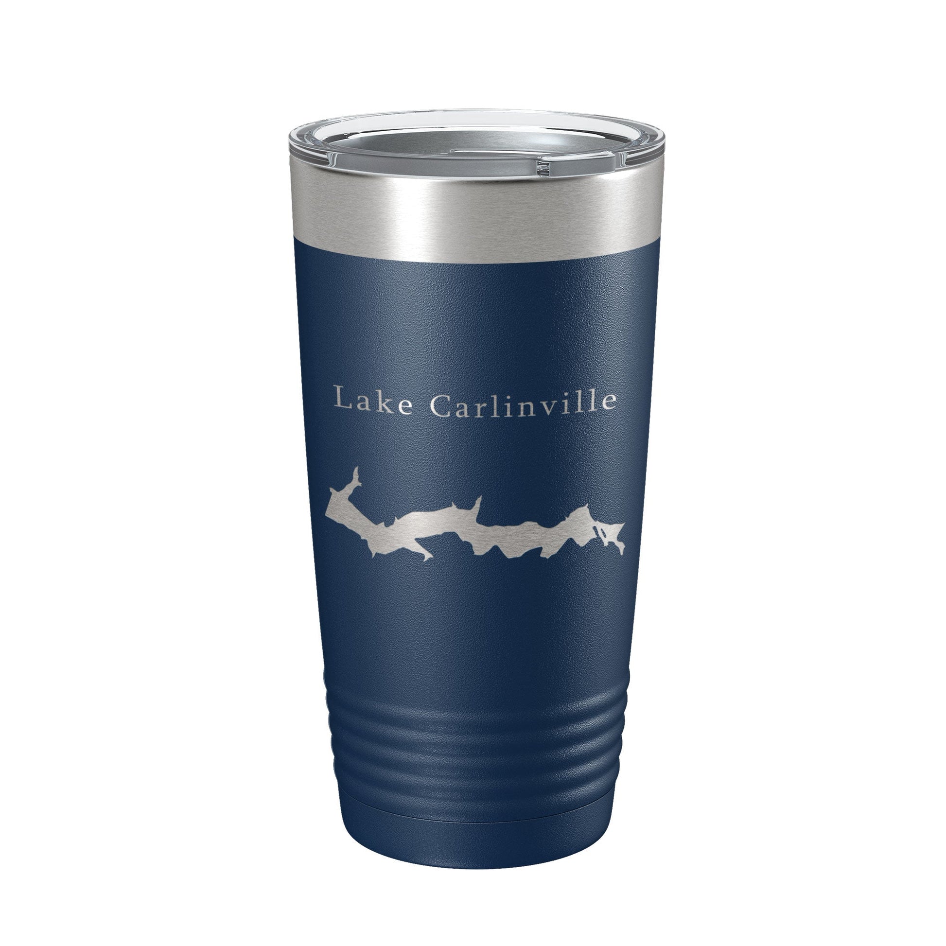 Lake Carlinville Map Tumbler Travel Mug Insulated Laser Engraved Coffee Cup Illinois 20 oz - UrbanNest Co