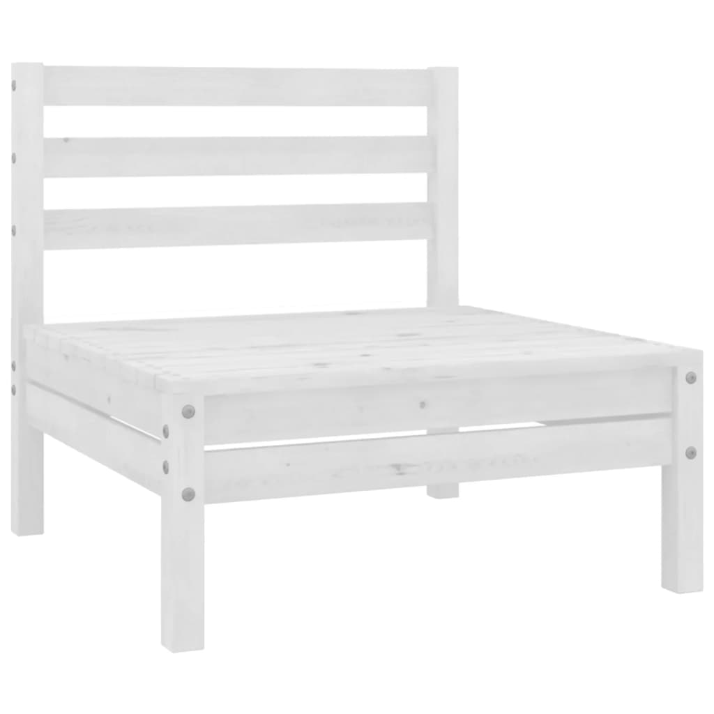 NNEVL 3 Piece Garden Lounge Set Solid Pinewood White - UrbanNest Co