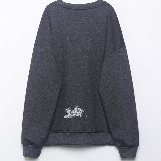 Animal print wash effect hoodie - UrbanNest Co
