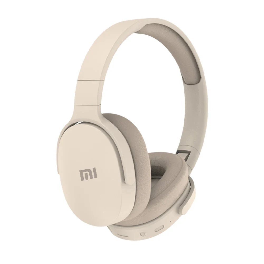 NNEOBA Wireless Bluetooth Over - Ear Headphone Beige - UrbanNest Co