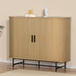 Artiss Buffet Sideboard Cupboard Cabinet Sliding Doors Pantry Storage Oak PIIA - UrbanNest Co