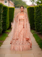 Semi - Stitched Lehenga with American Diamond & Zari Thread Work by Shreekama - UrbanNest Co