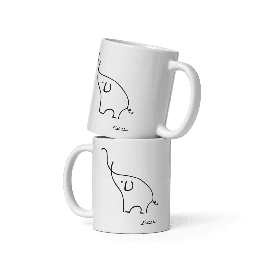 Pablo Picasso Elephant Sketch Artwork Mug - UrbanNest Co