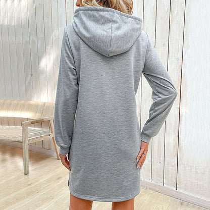Women's Clothing Striped Patchwork Hoodie Skirt - UrbanNest Co