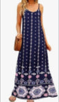 Supnier Women's Summer Maxi Dress Casual V - Neck Sleeveless Bohemian - UrbanNest Co