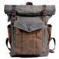 Men's Wax Canvas Backpack, Outdoor Hiking Large Capacity Waterproof Casual Travel Bag - UrbanNest Co