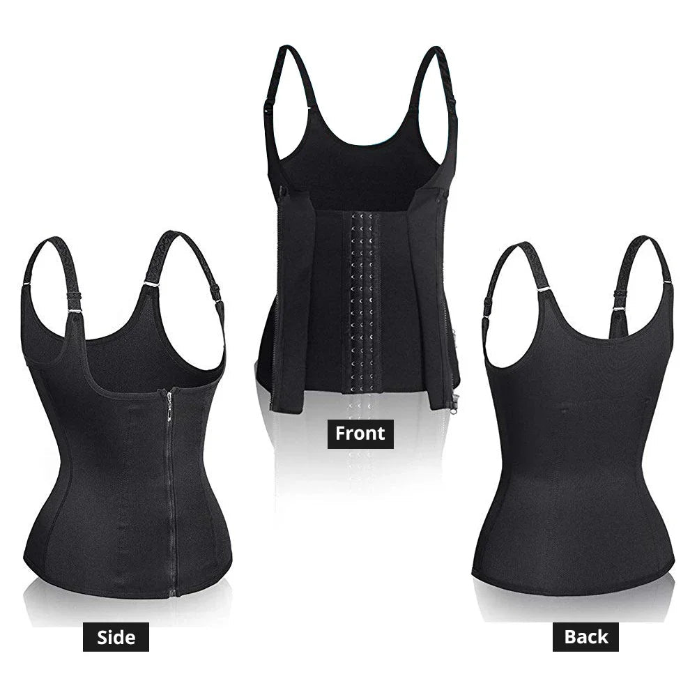 Waist Trainer Tank Top For Women Zipper Body Shaper Tummy Control - UrbanNest Co