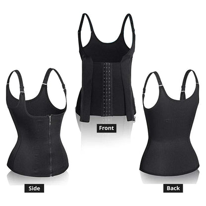 Waist Trainer Tank Top For Women Zipper Body Shaper Tummy Control - UrbanNest Co