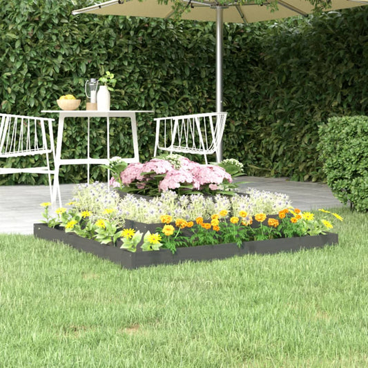 NNEVL Planter Grey 110x110x27 cm Solid Wood Pine - UrbanNest Co