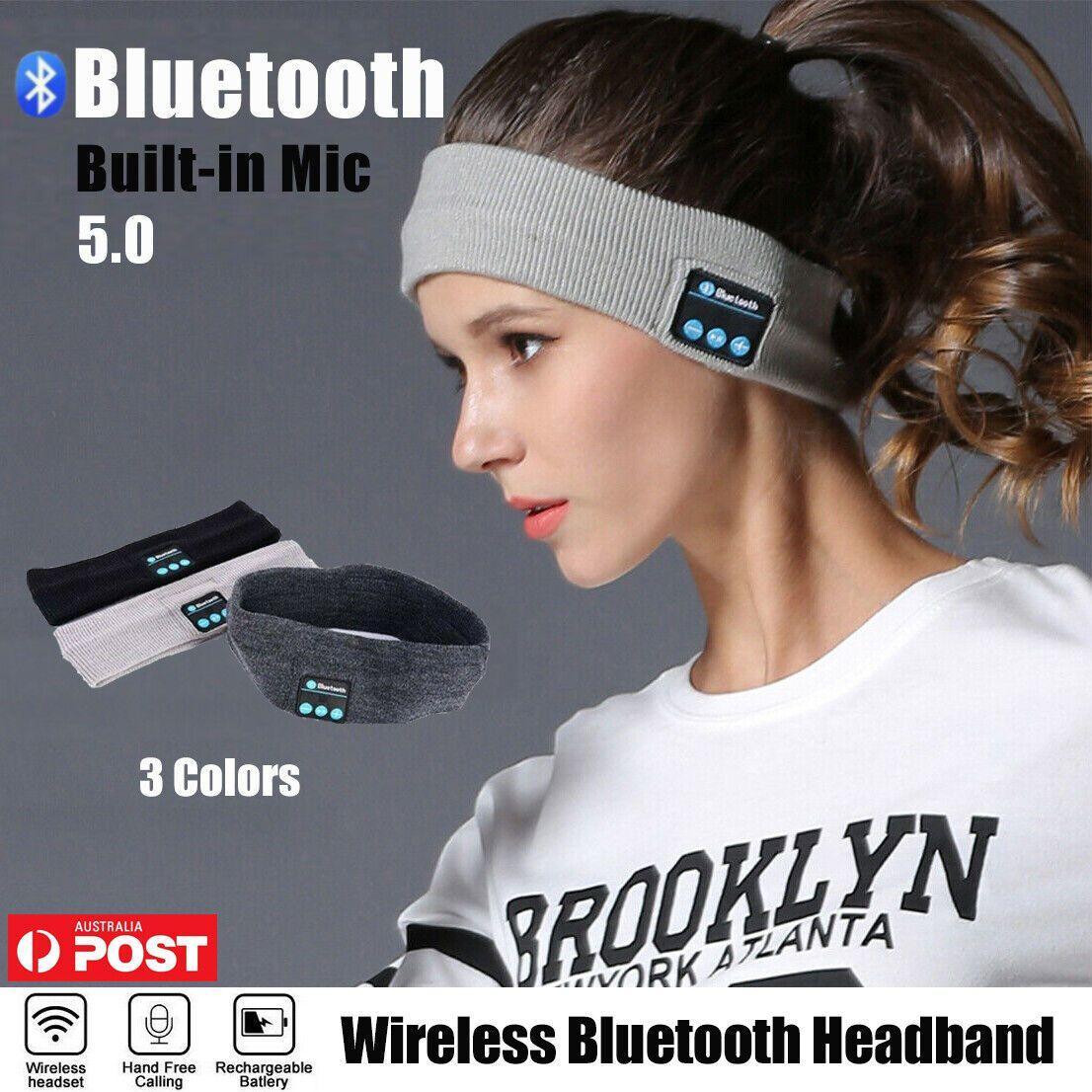 Wireless Bluetooth Headband Earphone Stereo Sport Headphone Headset Sleep New - UrbanNest Co
