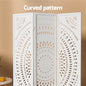 Artiss 3 Panel Room Divider Screen 132x170cm Circle White - UrbanNest Co