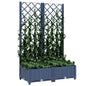 NNEVL Garden Planter with Trellis Blue Grey 80x40x121.5 cm PP - UrbanNest Co