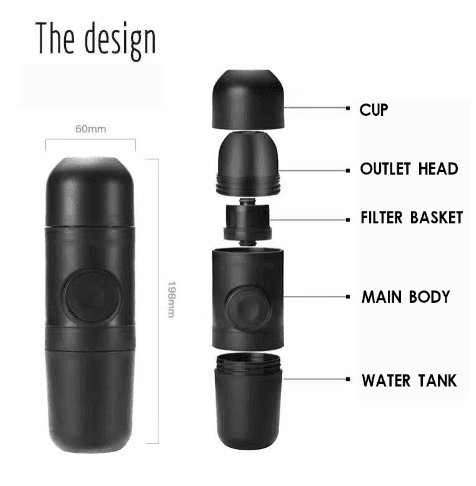 Condensed Portable Mini Coffee Machine – Capsule Black, Compact & Travel - Friendly - UrbanNest Co