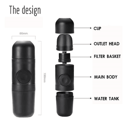 Condensed Portable Mini Coffee Machine – Capsule Black, Compact & Travel - Friendly - UrbanNest Co